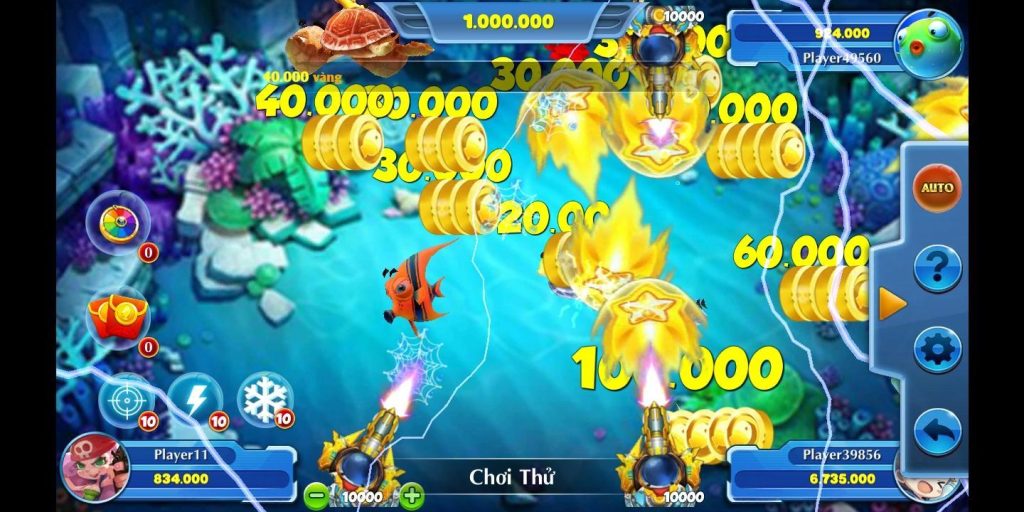 Trong game bắn cá rồng có rất nhiều loại cá và chiến thuật chơi 
